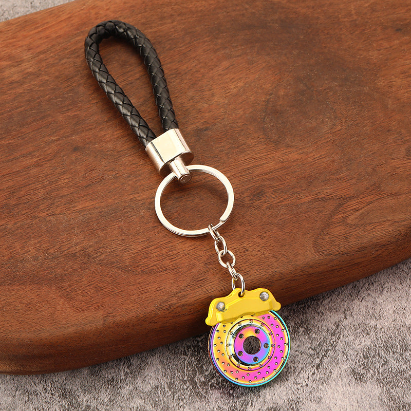 Car brake disc metal key chain creative pendant gift