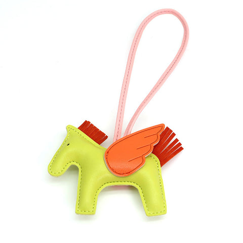 Cutie Pony Key Chain Leather Small Pegasus Hanging Ornament Car Pendant