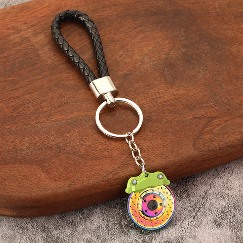 Car brake disc metal key chain creative pendant gift