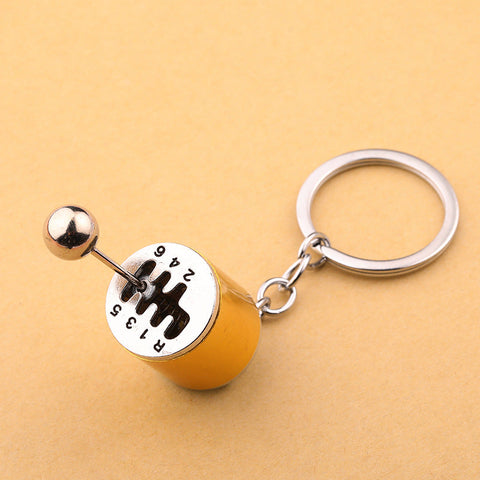 Car six gear shift key chain metal key pendant