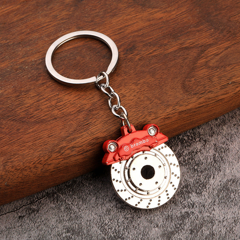 Car brake disc metal key chain creative gift pendant