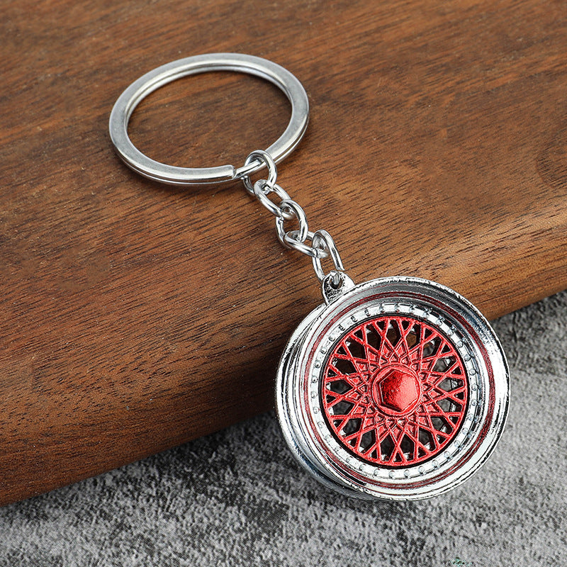 Car modification BBS wheel hub key chain small metal pendant