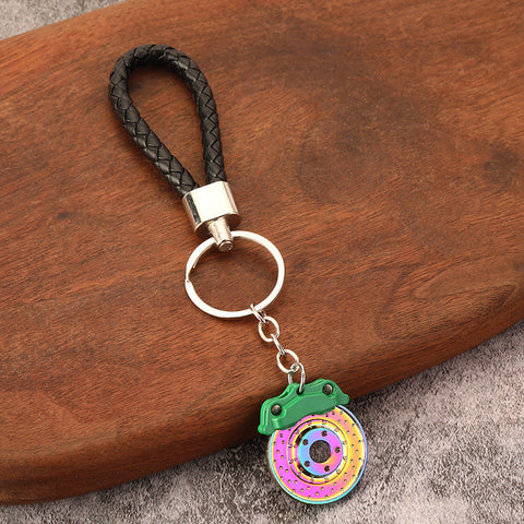 Car brake disc metal key chain creative pendant gift