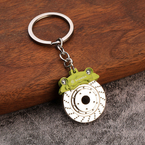 Car brake disc metal key chain creative gift pendant