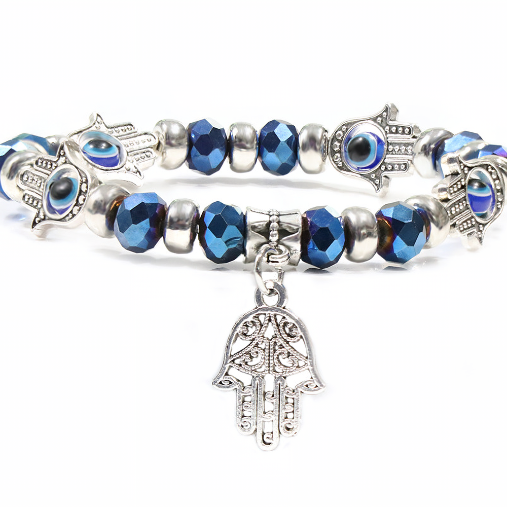 Devil Eye Bracelet Jewelry Fatima Palm Blue Eyes Bracelet