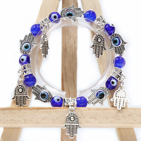 Devil Eye Bracelet Jewelry Fatima Palm Blue Eyes Bracelet