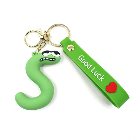 English alphabet 26 letter lucky keychain cartoon ornament