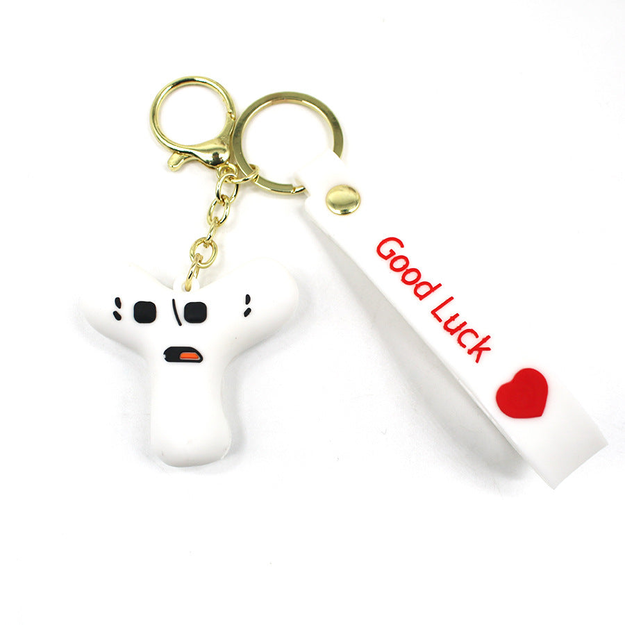 English alphabet 26 letter lucky keychain cartoon ornament